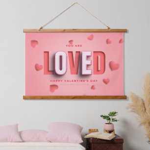 SlipperyJoe's Valentinstag-Geschenke romantischer  Wandteppich Mit Holzrahmen