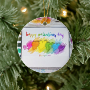 SlipperyJoe's Valentinstag Stimmung LGBTQ+ schwul Keramik Ornament