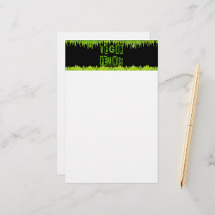 SlipperyJoe's vegane feministische aufmerksamkeits Briefpapier