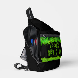 SlipperyJoe's vegane feministische aufmerksamkeits Crossbody Bag
