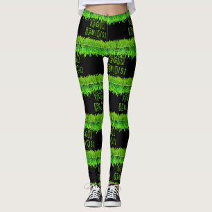 SlipperyJoe's vegane feministische aufmerksamkeits Leggings