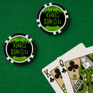 SlipperyJoe's vegane feministische aufmerksamkeits Pokerchips