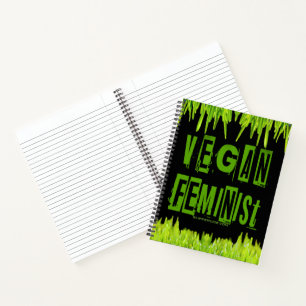 SlipperyJoe's Veganer feministischer Gräser-Wortbl Notizblock