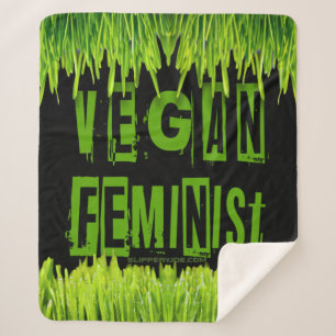 SlipperyJoe's Veganer feministischer Gräser-Wortbl Sherpadecke