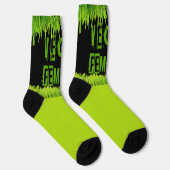 SlipperyJoe's Veganer feministischer Gräser-Wortbl Socken (Rechts)