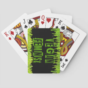 SlipperyJoe's Veganer feministischer Gräser-Wortbl Spielkarten