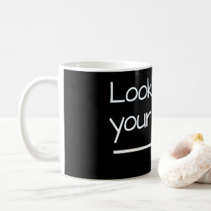 SlipperyJoe's verlassen aussehen lustig, dunkel Pf Kaffeetasse