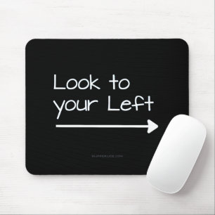 SlipperyJoe's verlassen aussehen lustig, dunkel Pf Mousepad