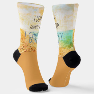 SlipperyJoe's warme idyllische Strand Szene campy  Socken
