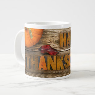 SlipperyJoe's warmem Herbst-Themen-Thanksgiving go Jumbo-Tasse