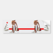 SlipperyJoe's Weihnachts-Shopping-White Paper Spir Autoaufkleber (Vorne)