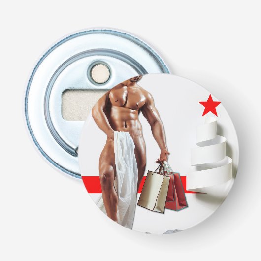 SlipperyJoe's Weihnachts-Shopping-White Paper Spir Flaschenöffner (Vorderseite)