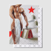 SlipperyJoe's Weihnachts-Shopping-White Paper Spir Pergament Einladungen (Versetzt (Einladung))