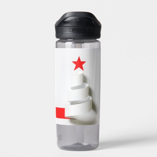 SlipperyJoe's Weihnachts-Shopping-White Paper Spir Trinkflasche (Rückseite)