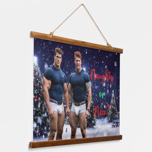 SlipperyJoe's Weihnachtsbäume Urlaub bunt vib Wandteppich Mit Holzrahmen (Gewinkelt)