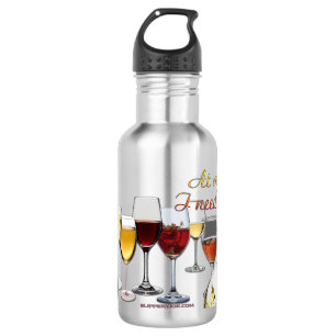 SlipperyJoe's Weingläser freche Anspielung rot wei Edelstahlflasche