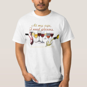 SlipperyJoe's Weingläser freche Anspielung rot wei T-Shirt