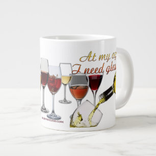 SlipperyJoe's Weintrinkgefäß freche Wortspielerei  Jumbo-Tasse