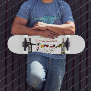 SlipperyJoe's Weintrinkgeschirr freche Wortspieler Skateboard