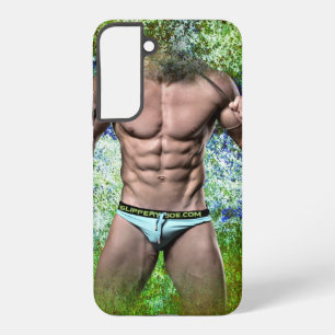 SlipperyJoe's weißer muskulöser sexy Mann Speedo s Samsung Galaxy Hülle