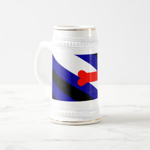 SlipperyJoes Welpen-Spiel-Stolzflagge ausdrücken K Bierglas
