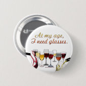 SlipperyJoe's Wine Glasses fermentierter Traubenwe Button (Vorne & Hinten)