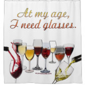 SlipperyJoe's Wine Glasses fermentierter Traubenwe Duschvorhang (Vorderseite)