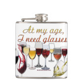 SlipperyJoe's Wine Glasses fermentierter Traubenwe Flachmann (Vorderseite)