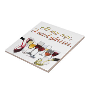 SlipperyJoe's Wine Glasses fermentierter Traubenwe Fliese