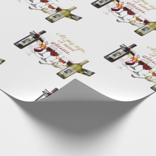 SlipperyJoe's Wine Glasses fermentierter Traubenwe Geschenkpapier (Ecke)