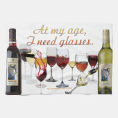 SlipperyJoe's Wine Glasses fermentierter Traubenwe Geschirrtuch (Horizontal)