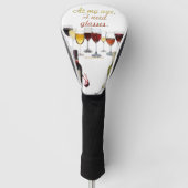 SlipperyJoe's Wine Glasses fermentierter Traubenwe Golf Headcover (Vorderseite)