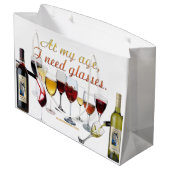 SlipperyJoe's Wine Glasses fermentierter Traubenwe Große Geschenktüte (Rückseite Schrägansicht)