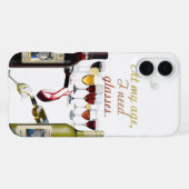 SlipperyJoe's Wine Glasses fermentierter Traubenwe iPhone Hülle (Rückseite (Horizontal))