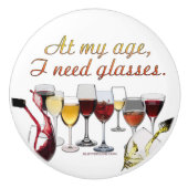 SlipperyJoe's Wine Glasses fermentierter Traubenwe Keramikknauf (Vorderseite)