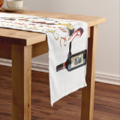 SlipperyJoe's Wine Glasses fermentierter Traubenwe Kurzer Tischläufer (Beispiel)