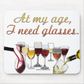 SlipperyJoe's Wine Glasses fermentierter Traubenwe Mousepad (Vorne)