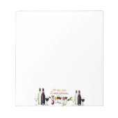 SlipperyJoe's Wine Glasses fermentierter Traubenwe Notizblock (Vorderseite)