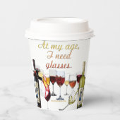 SlipperyJoe's Wine Glasses fermentierter Traubenwe Pappbecher (Vorderseite)