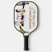 SlipperyJoe's Wine Glasses fermentierter Traubenwe Pickleball Schläger (Vorderseite)