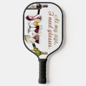 SlipperyJoe's Wine Glasses fermentierter Traubenwe Pickleball Schläger (Rückseite)