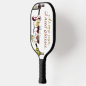 SlipperyJoe's Wine Glasses fermentierter Traubenwe Pickleball Schläger (Links)