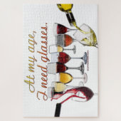 SlipperyJoe's Wine Glasses fermentierter Traubenwe Puzzle (Vertikal)