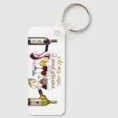 SlipperyJoe's Wine Glasses fermentierter Traubenwe Schlüsselanhänger (Rückseite)