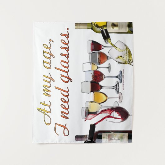 SlipperyJoe's Wine Glasses fermentierter Traubenwe Wandteppich (Vorderseite)