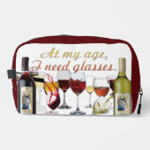 SlipperyJoe's Wine Glasses fermentierter Traubenwe Waschbeutel (Vorderseite)