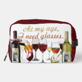 SlipperyJoe's Wine Glasses fermentierter Traubenwe Waschbeutel (Rückseite)