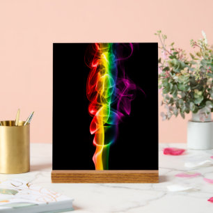 SlipperyJoes Wolke aus Regenbogen-Energiedampf fin Acrylschild