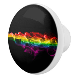 SlipperyJoes Wolke aus Regenbogen-Energiedampf fin Keramikknauf