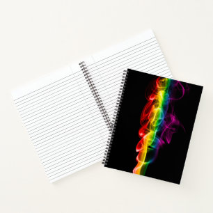 SlipperyJoes Wolke aus Regenbogen-Energiedampf fin Notizblock